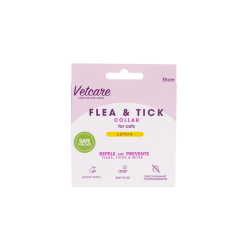 vetcare - Flea & Tick Collar For Cat - Lemon - 35cm - Pet Supplies