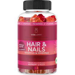 VitaYummy - Hair & Nails Rasberry/Peach 110 pcs - Health and Personal Care