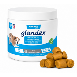 Vetnique - Glandex Soft Chews 240g -60 pcs - support natural emptying of the anal glands - Pet Supplies