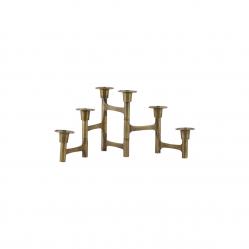 House Doctor - Candle stand w. 6 cups, HDMove - Brass - l: 50 cm, h: 17 cm - Home and Kitchen