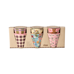 Rice - Melamine Cups with Bon Vivant Prints - Medium - 250 ml - Baby and Children