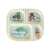 Rice - Melamine Kids 4 Room Plate - Blue ABC Print - Blue - Baby and Children