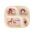 Rice - Melamine Kids 4 Room Plate - Pink ABC Print - Pink - Baby and Children