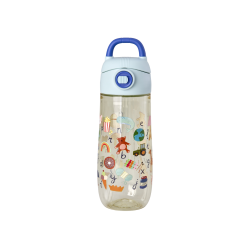 Rice - Kids Drinking Bottle - Plastic with ABC Print - Blue - 550 ml (PLBOT-SABC) - Toys