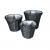 Scandinavian Collection - Rattan Plant Baskets - Black - Set of 3 (Large: Diameter 32 cm x Height 29 cm, Medium: Diameter 28 cm x Height 24 cm, Small: Diameter 24 cm x Height 19 cm) - Home and Kitchen