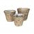Scandinavian Collection - Rattan Plant Baskets - Natural - Set of 3 - Home and Kitchen
