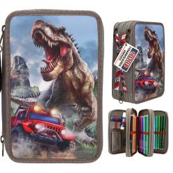 Dino World - Triple Pencil Case NEW WORLD (0013693) - Toys