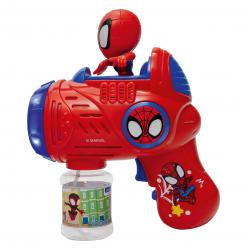 Lexibook - Spidey & His Amazing Friends Electronic Bubble gun with 3D figurine and light & sound effects (PRB30SP) - Toys