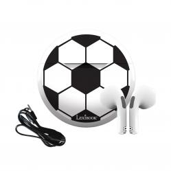 Lexibook - Football In-Ear Bluetooth® earbuds with charging storage case (HPBT05FO) - Toys