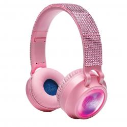 Lexibook - 3D Pink Strass design Bluetooth® and Wired foldable Headphones (HPBT015PK) - Toys