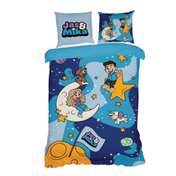 FIRSTGRADE - Jas&Mika Bedsheet Blue - 140 x 200 cm (26-JM-BEDSHEET-BLUE) - Baby and Children