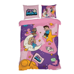 FIRSTGRADE - Jas&Mika Bedsheet Pink - 140 x 200 cm (26-JM-BEDSHEET-PINK) - Baby and Children
