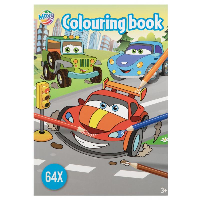 Moxy - Coloring Book A4 64 Pages - Cars  (150129) - Toys