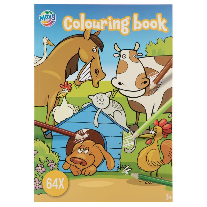 Moxy - Coloring Book A4 64 Pages - Animals (150129) - Toys