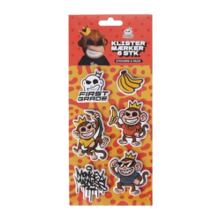 FIRSTGRADE - Monkey Stickers 6 pcs (26-FG-STICKERS) - Toys