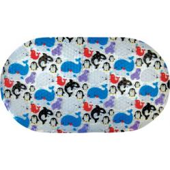 Bath Mat Slip Resistant Polar Animals - Blue - 70 x 39 cm. - Baby and Children