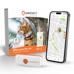 Weenect - Cat XS White edition - NEW GPS cat collar - Pet Supplies