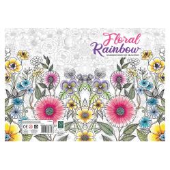 Hobby2You - Malebog A4 Floral Rainbow 32 sider (789877) - Toys
