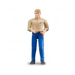 Bruder - Man, light skin, blue jeans (60006) - Toys
