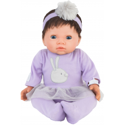 Tiny Treasure - Doll w- Brown Hair AND Purple Tutu Dress 30140 - Toys