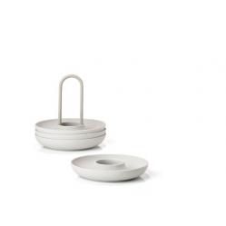 Zone Denmark - Singles Egg Cups With Holder - Warm Grey (332023) - Home and Kitchen