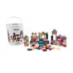 Magni - Wooden Building blocks 100 pcs 2956 - Toys