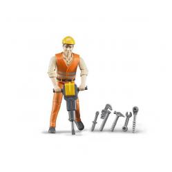 Bruder - Construction worker with accessories (60020) - Toys