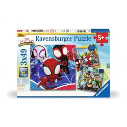 Ravensburger - Puzzle Spideys Adventures 3x49p - Toys