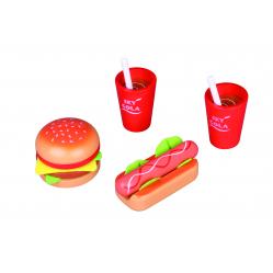 Small Wood - Lunch for Two - Hamburger and Hot Dog Set Menu L40152 - Toys